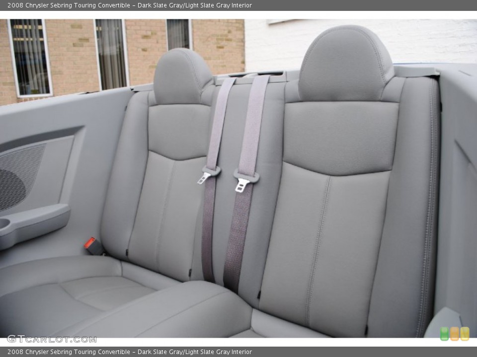 Dark Slate Gray/Light Slate Gray Interior Rear Seat for the 2008 Chrysler Sebring Touring Convertible #68732902