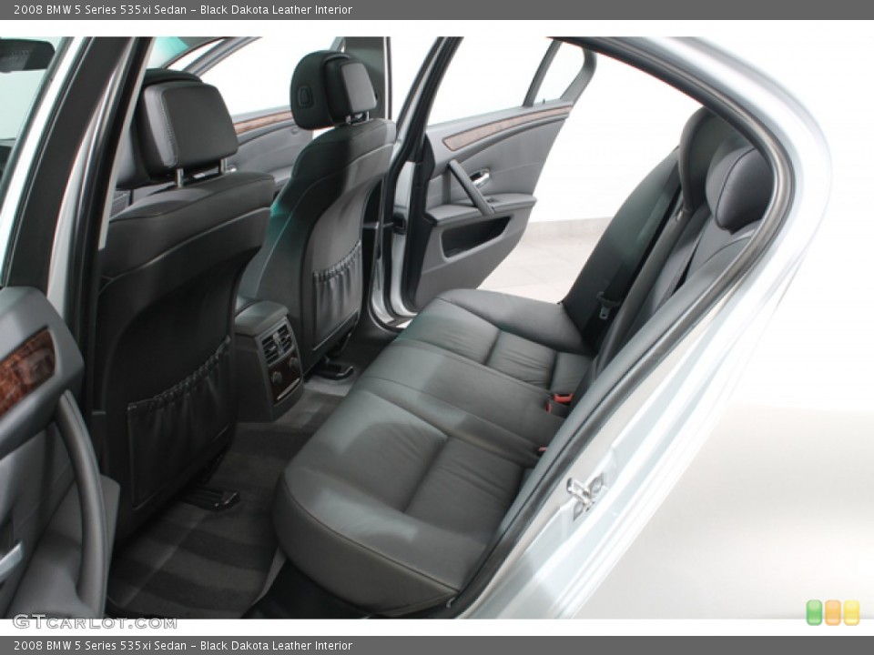 Black Dakota Leather Interior Rear Seat for the 2008 BMW 5 Series 535xi Sedan #68733656