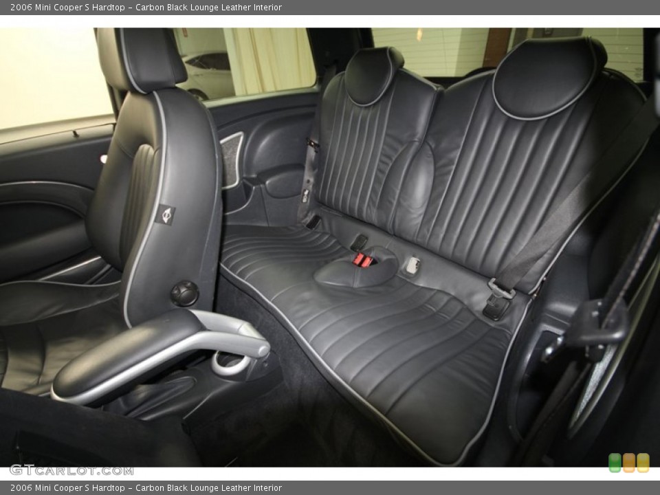 Carbon Black Lounge Leather Interior Rear Seat for the 2006 Mini Cooper S Hardtop #68734935