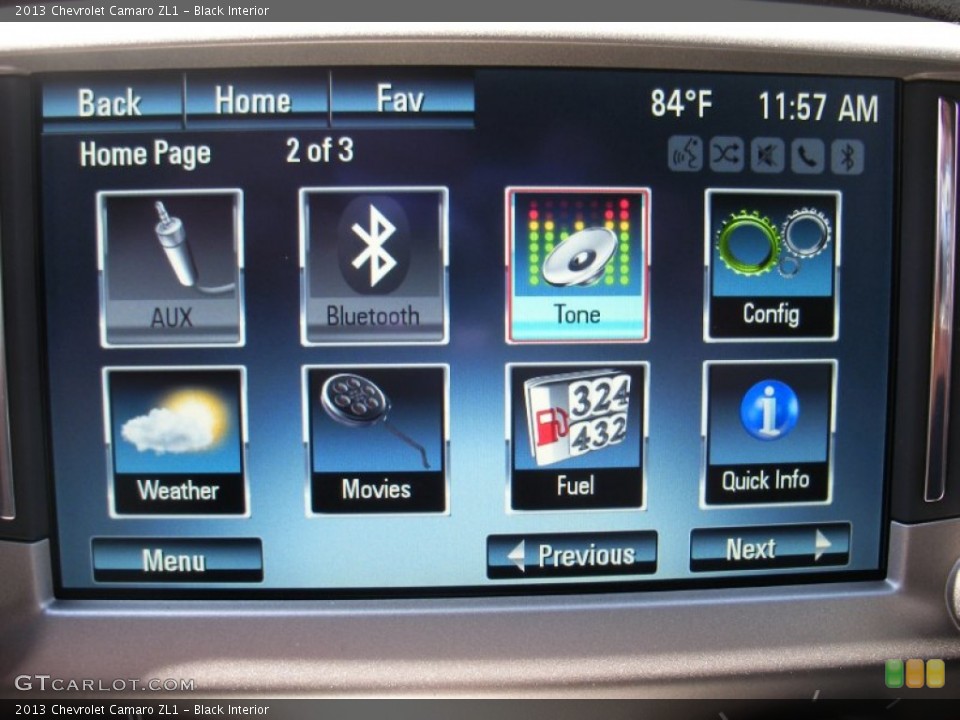 Black Interior Controls for the 2013 Chevrolet Camaro ZL1 #68734987