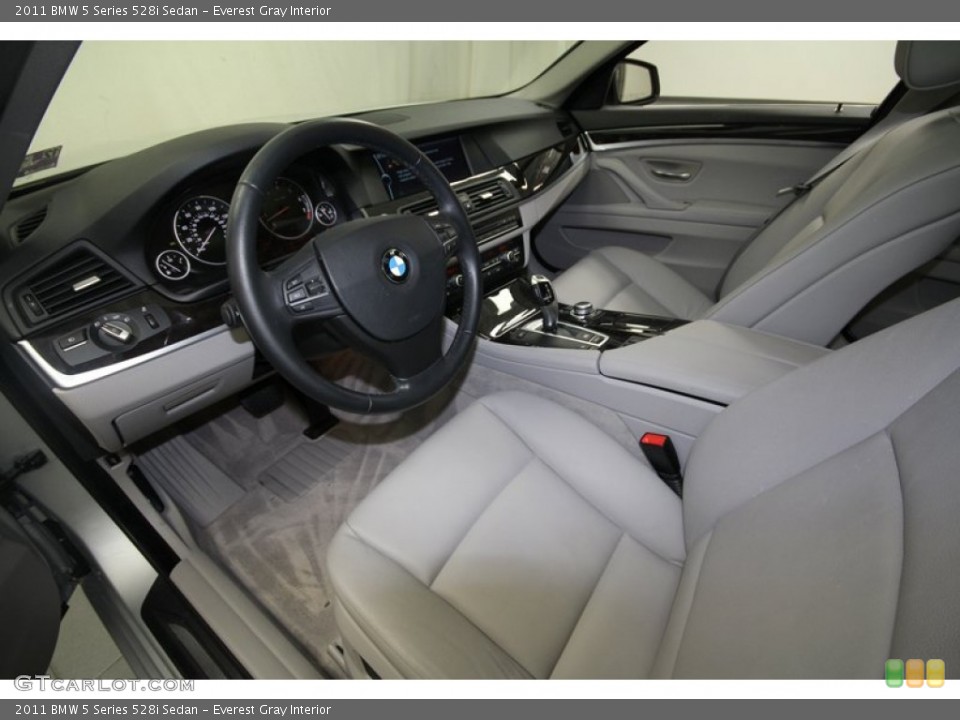 Everest Gray Interior Prime Interior for the 2011 BMW 5 Series 528i Sedan #68735404