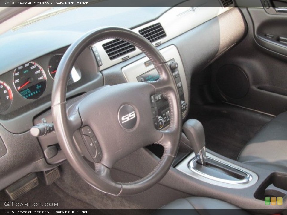 Ebony Black Interior Steering Wheel for the 2008 Chevrolet Impala SS #68736127