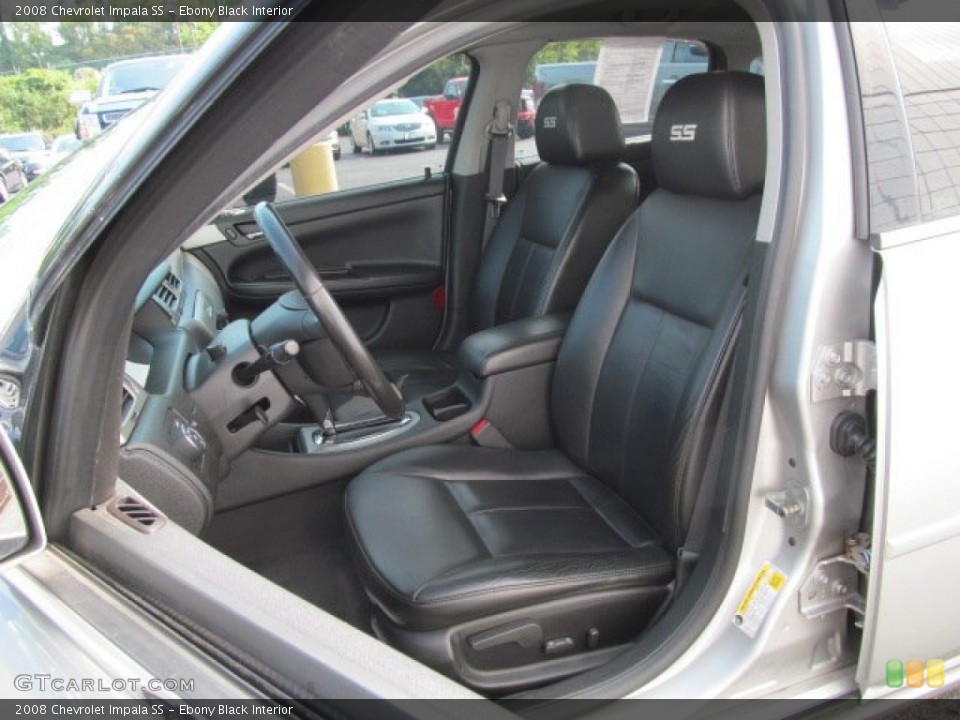 Ebony Black Interior Front Seat for the 2008 Chevrolet Impala SS #68736136