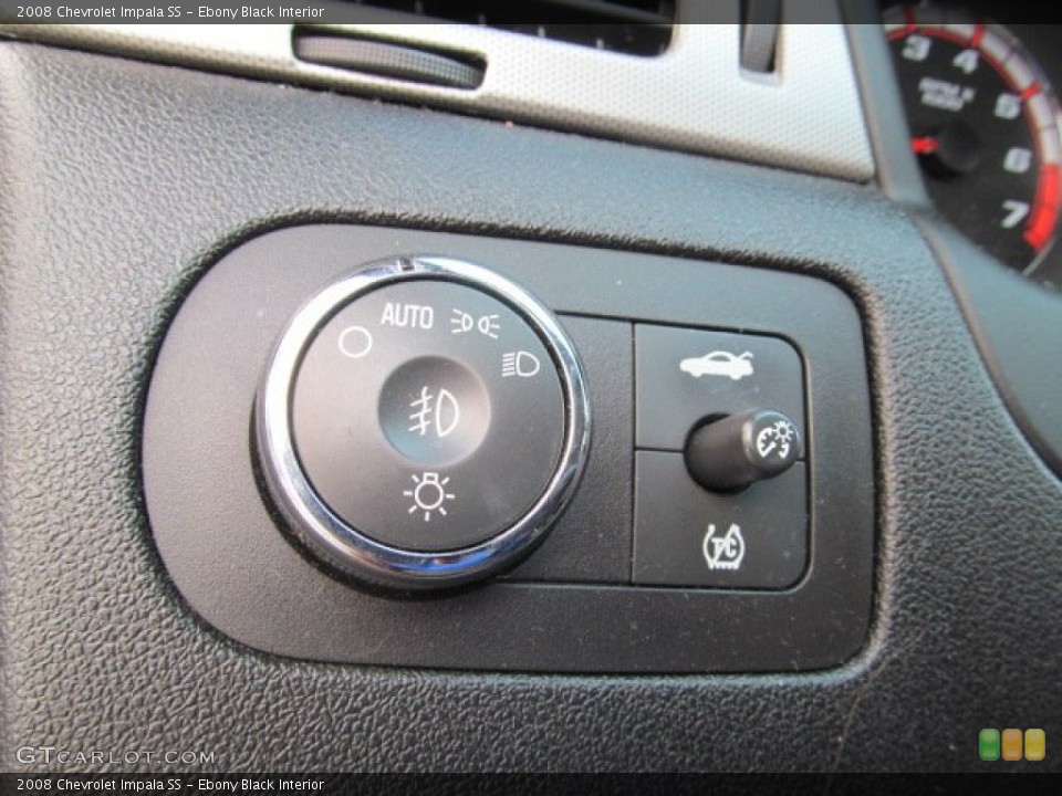 Ebony Black Interior Controls for the 2008 Chevrolet Impala SS #68736214