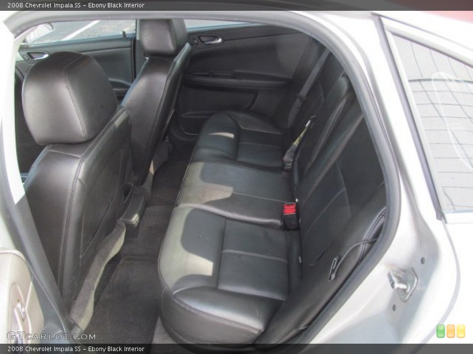 Ebony Black Interior Rear Seat for the 2008 Chevrolet Impala SS #68736223