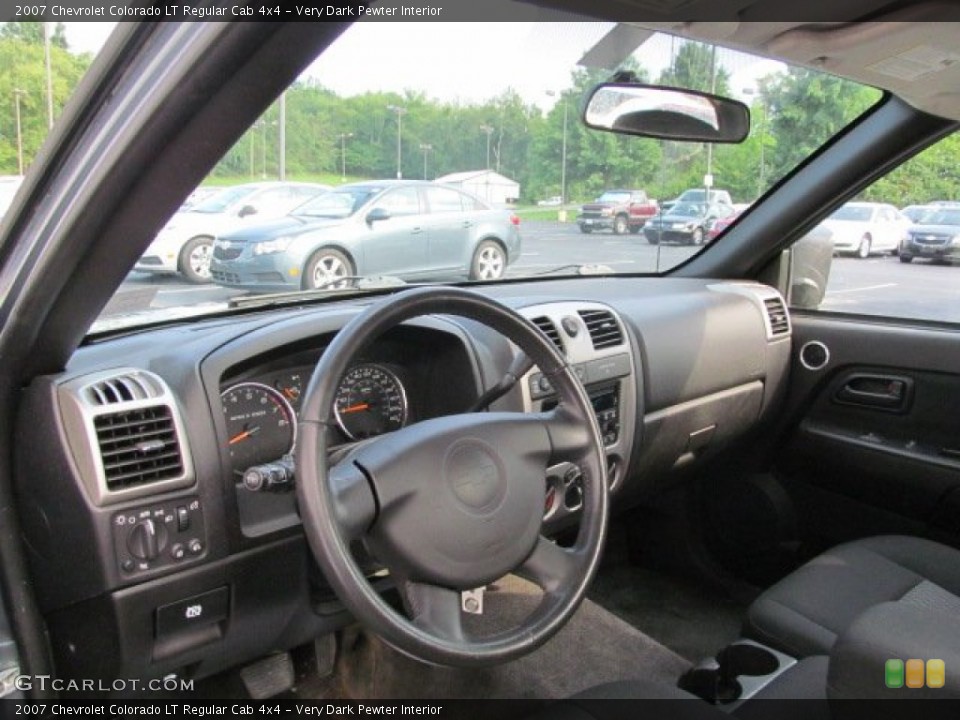 Very Dark Pewter Interior Dashboard for the 2007 Chevrolet Colorado LT Regular Cab 4x4 #68737474