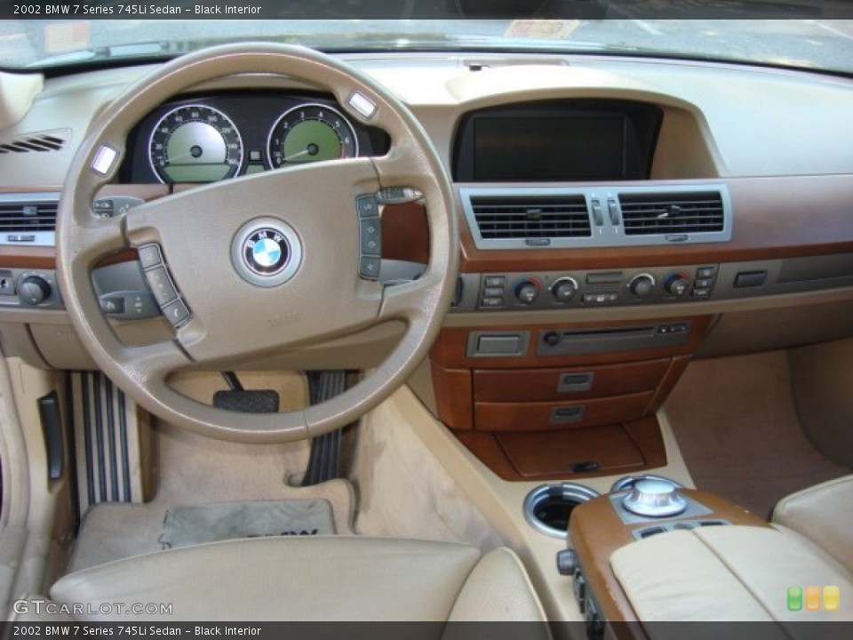 Black Interior Dashboard for the 2002 BMW 7 Series 745Li Sedan #68737825