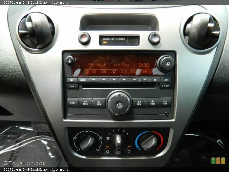 Black Interior Controls for the 2006 Saturn ION 3 Quad Coupe #68738566