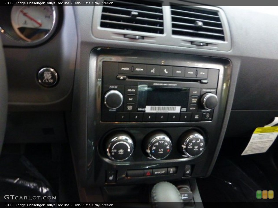 Dark Slate Gray Interior Controls for the 2012 Dodge Challenger Rallye Redline #68739541