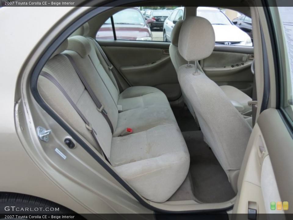 Beige Interior Rear Seat for the 2007 Toyota Corolla CE #68739742