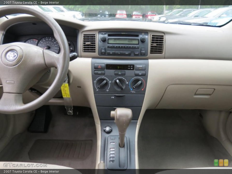 Beige Interior Dashboard for the 2007 Toyota Corolla CE #68739757