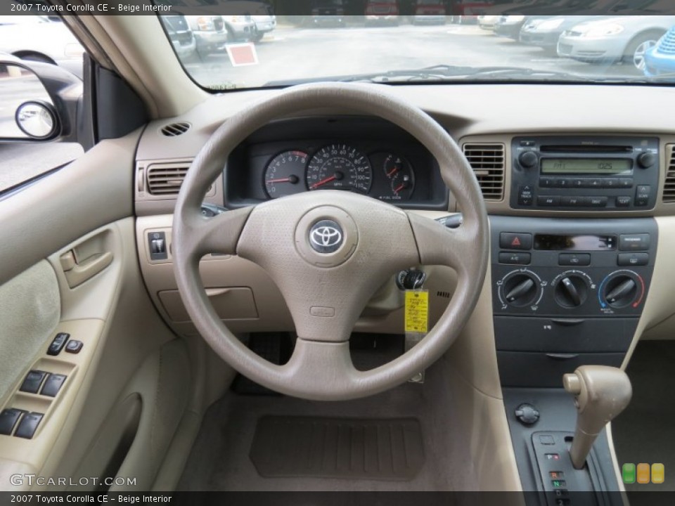 Beige Interior Dashboard for the 2007 Toyota Corolla CE #68739766
