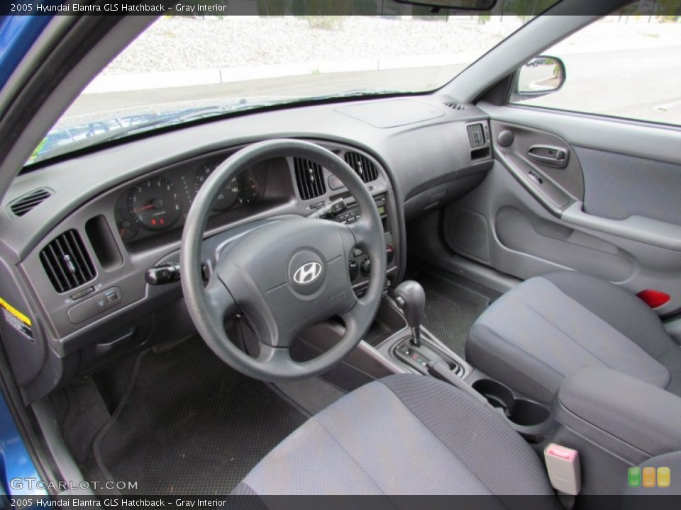 Gray Interior Prime Interior for the 2005 Hyundai Elantra GLS Hatchback #68740756