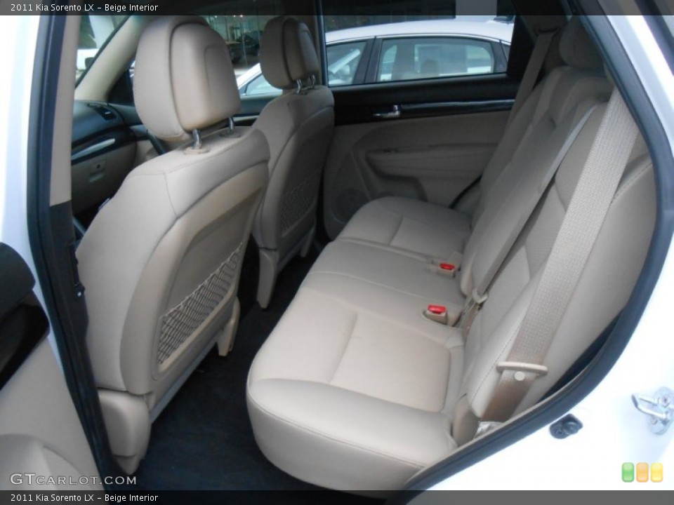 Beige Interior Rear Seat for the 2011 Kia Sorento LX #68741347