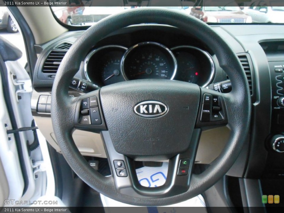 Beige Interior Steering Wheel for the 2011 Kia Sorento LX #68741410