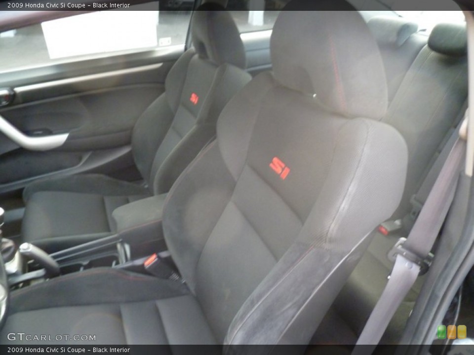 Black Interior Front Seat for the 2009 Honda Civic Si Coupe #68741524
