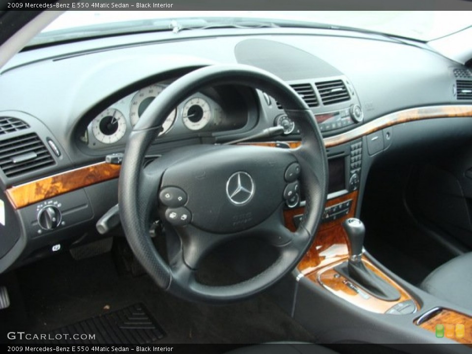 Black Interior Dashboard for the 2009 Mercedes-Benz E 550 4Matic Sedan #68742832