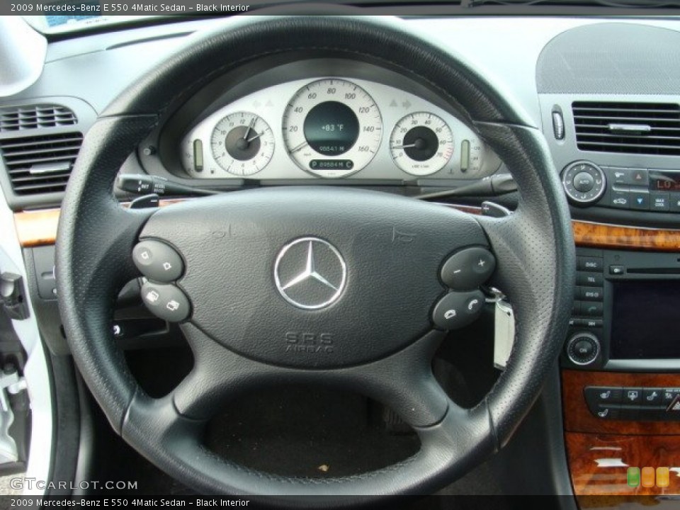 Black Interior Steering Wheel for the 2009 Mercedes-Benz E 550 4Matic Sedan #68742874