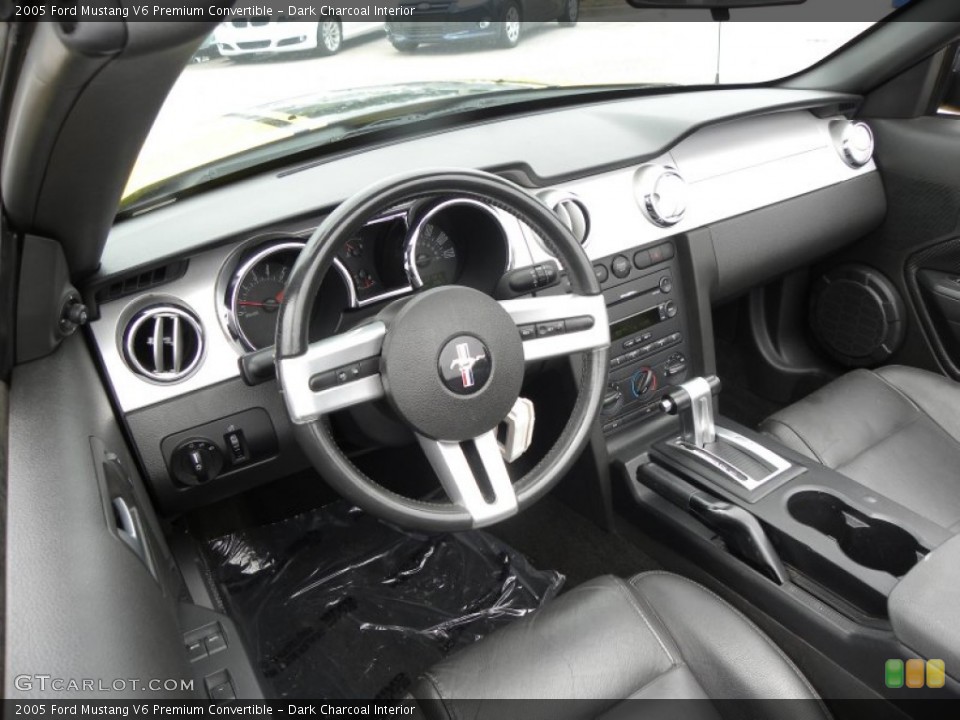 Dark Charcoal Interior Prime Interior for the 2005 Ford Mustang V6 Premium Convertible #68743804
