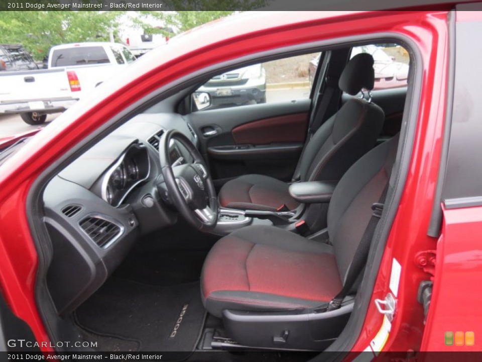 Black/Red Interior Front Seat for the 2011 Dodge Avenger Mainstreet #68744338