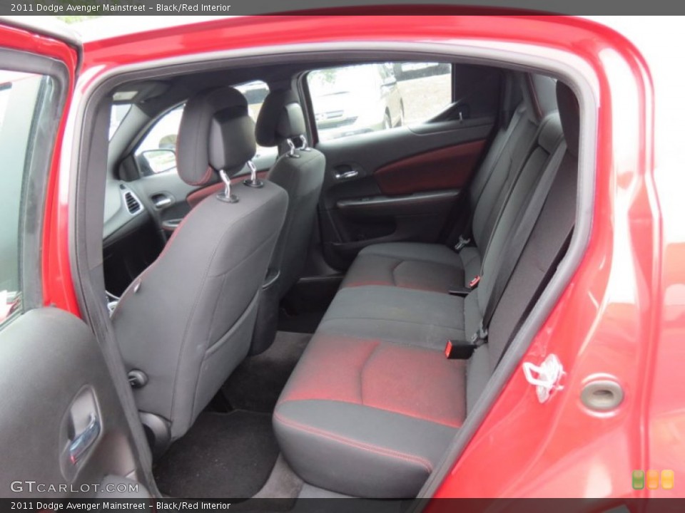 Black/Red Interior Rear Seat for the 2011 Dodge Avenger Mainstreet #68744356