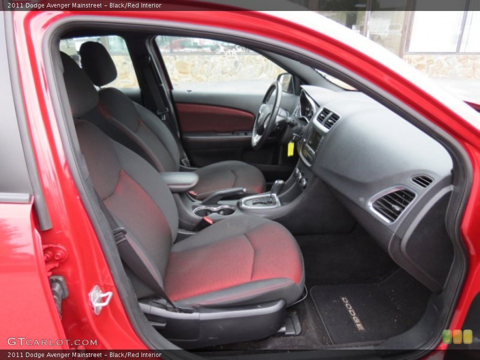 Black/Red Interior Front Seat for the 2011 Dodge Avenger Mainstreet #68744381