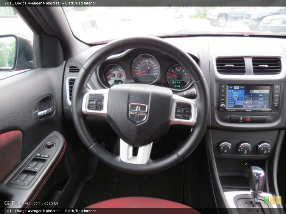 Black/Red Interior Steering Wheel for the 2011 Dodge Avenger Mainstreet #68744410