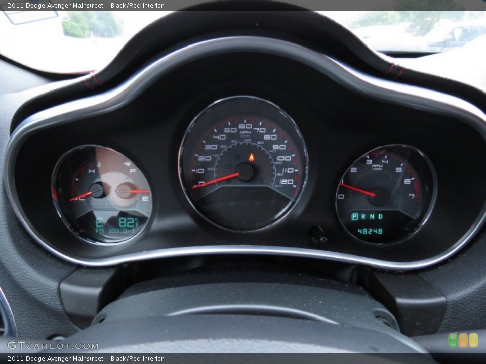 Black/Red Interior Gauges for the 2011 Dodge Avenger Mainstreet #68744416