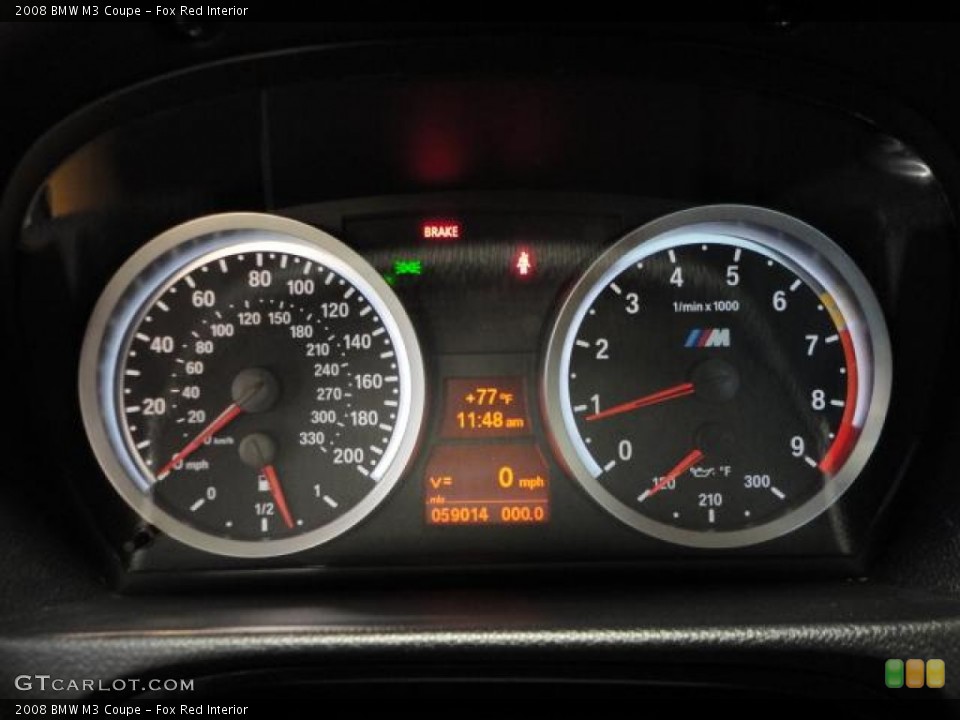 Fox Red Interior Gauges for the 2008 BMW M3 Coupe #68744839