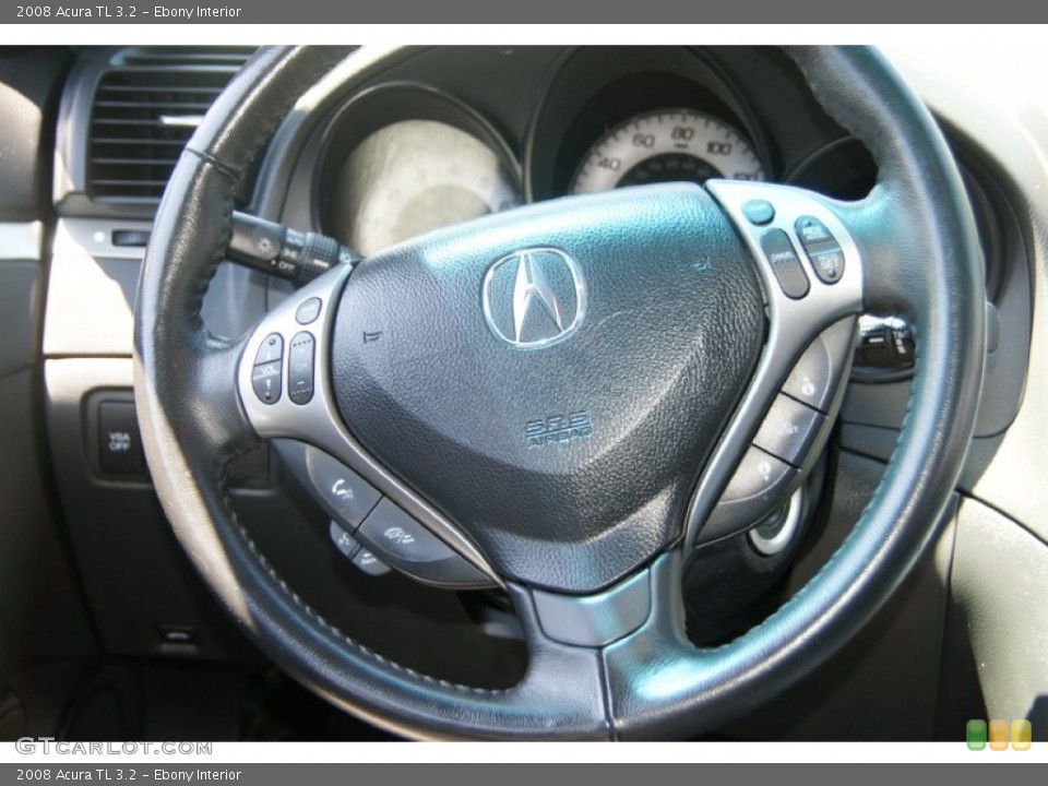 Ebony Interior Steering Wheel for the 2008 Acura TL 3.2 #68746246