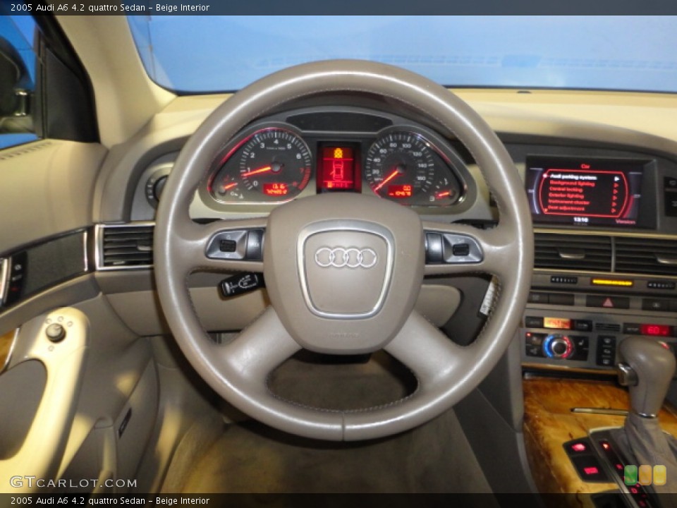 Beige Interior Steering Wheel for the 2005 Audi A6 4.2 quattro Sedan #68746744