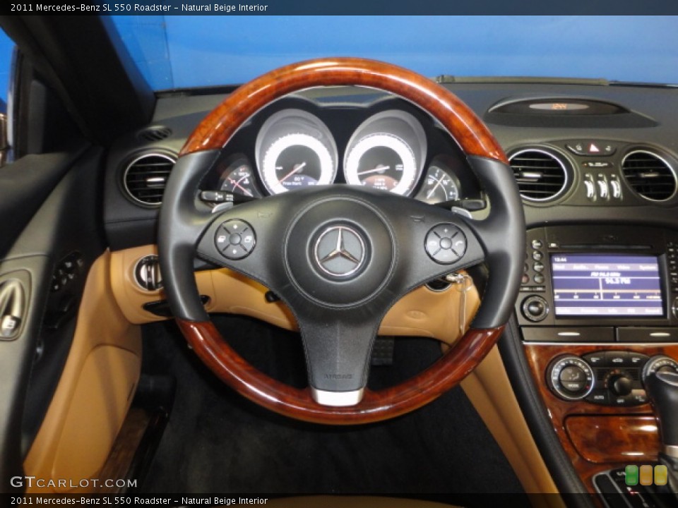 Natural Beige Interior Steering Wheel for the 2011 Mercedes-Benz SL 550 Roadster #68747404