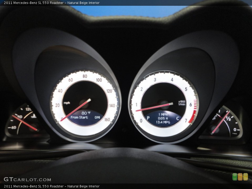 Natural Beige Interior Gauges for the 2011 Mercedes-Benz SL 550 Roadster #68747413