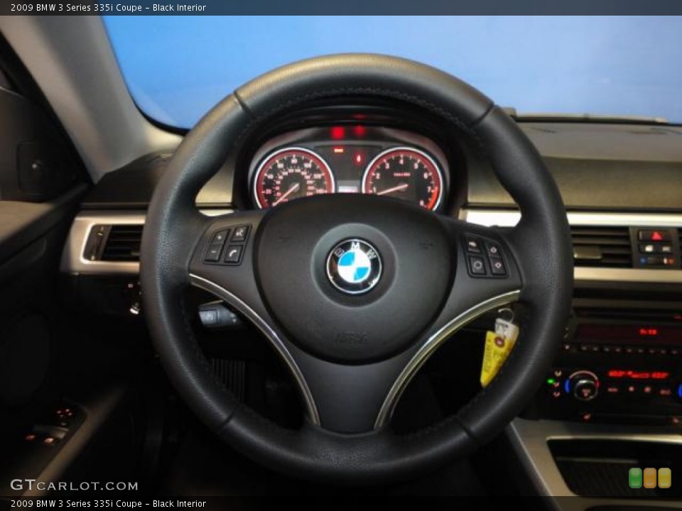 Black Interior Steering Wheel for the 2009 BMW 3 Series 335i Coupe #68748027