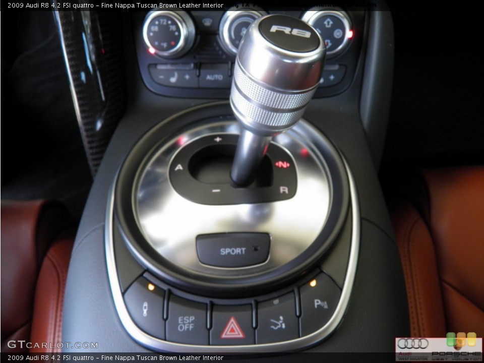Fine Nappa Tuscan Brown Leather Interior Transmission for the 2009 Audi R8 4.2 FSI quattro #68748478