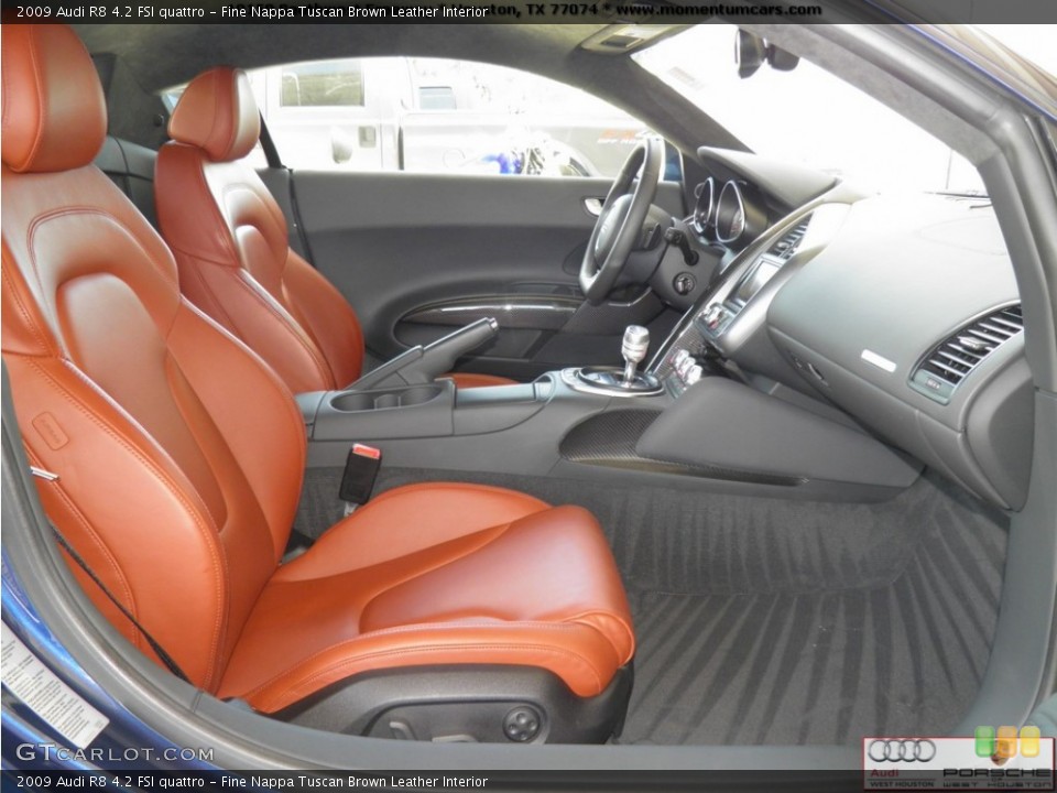Fine Nappa Tuscan Brown Leather Interior Photo for the 2009 Audi R8 4.2 FSI quattro #68748613