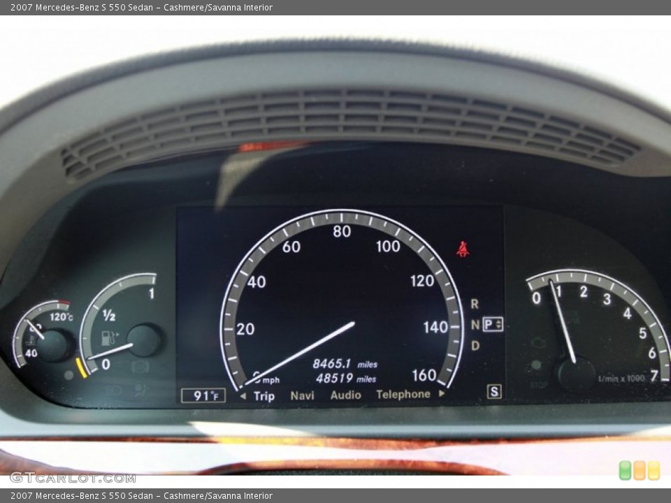 Cashmere/Savanna Interior Gauges for the 2007 Mercedes-Benz S 550 Sedan #68748679