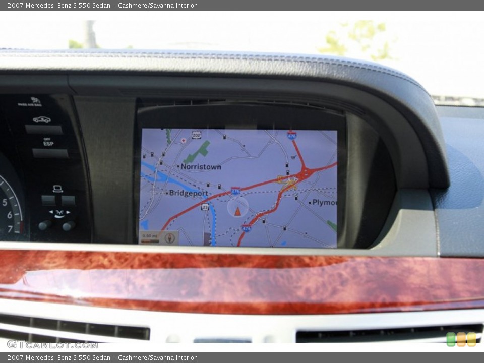Cashmere/Savanna Interior Navigation for the 2007 Mercedes-Benz S 550 Sedan #68748688