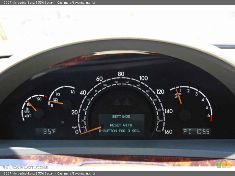 Cashmere/Savanna Interior Gauges for the 2007 Mercedes-Benz S 550 Sedan #68748922