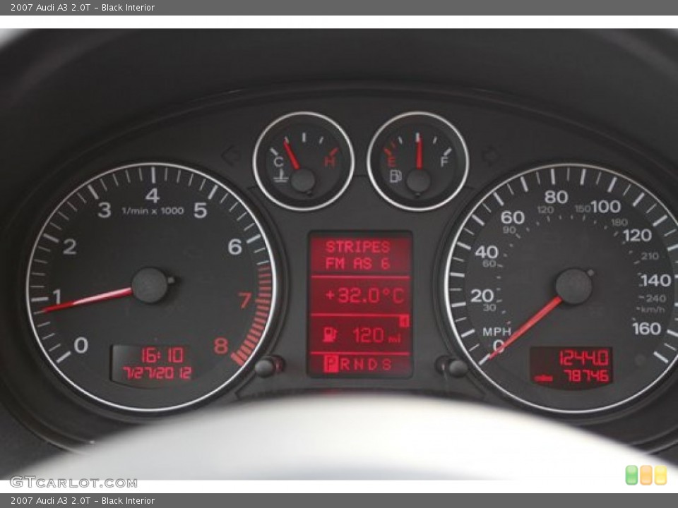 Black Interior Gauges for the 2007 Audi A3 2.0T #68750338