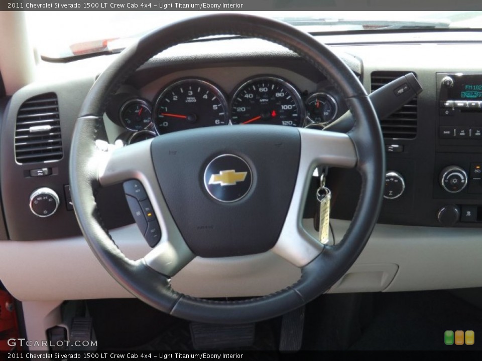 Light Titanium/Ebony Interior Steering Wheel for the 2011 Chevrolet Silverado 1500 LT Crew Cab 4x4 #68752012