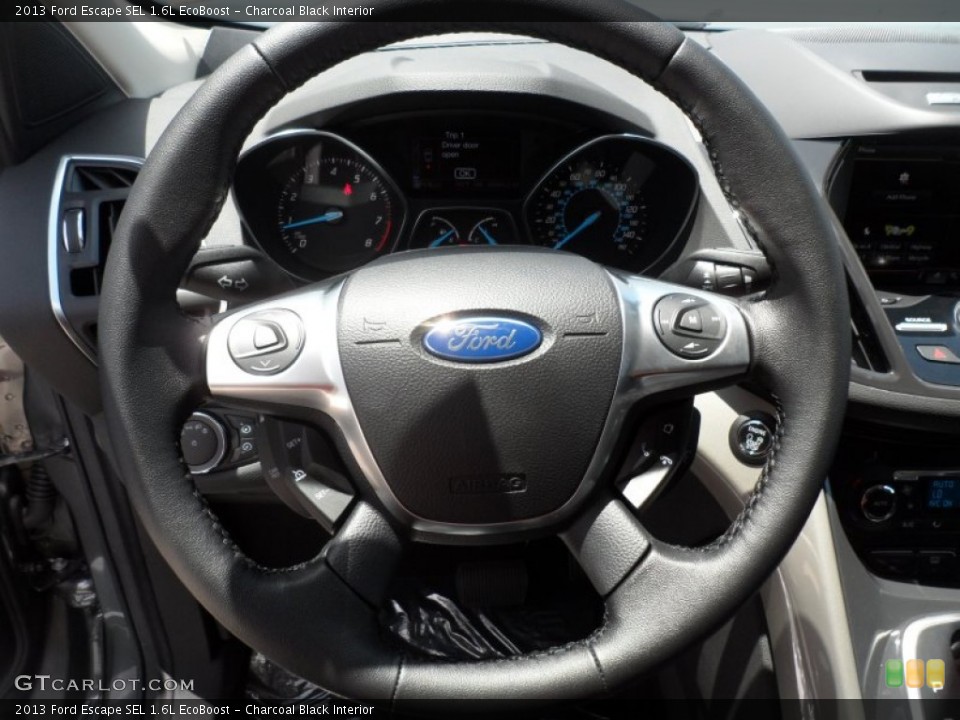 Charcoal Black Interior Steering Wheel for the 2013 Ford Escape SEL 1.6L EcoBoost #68752090