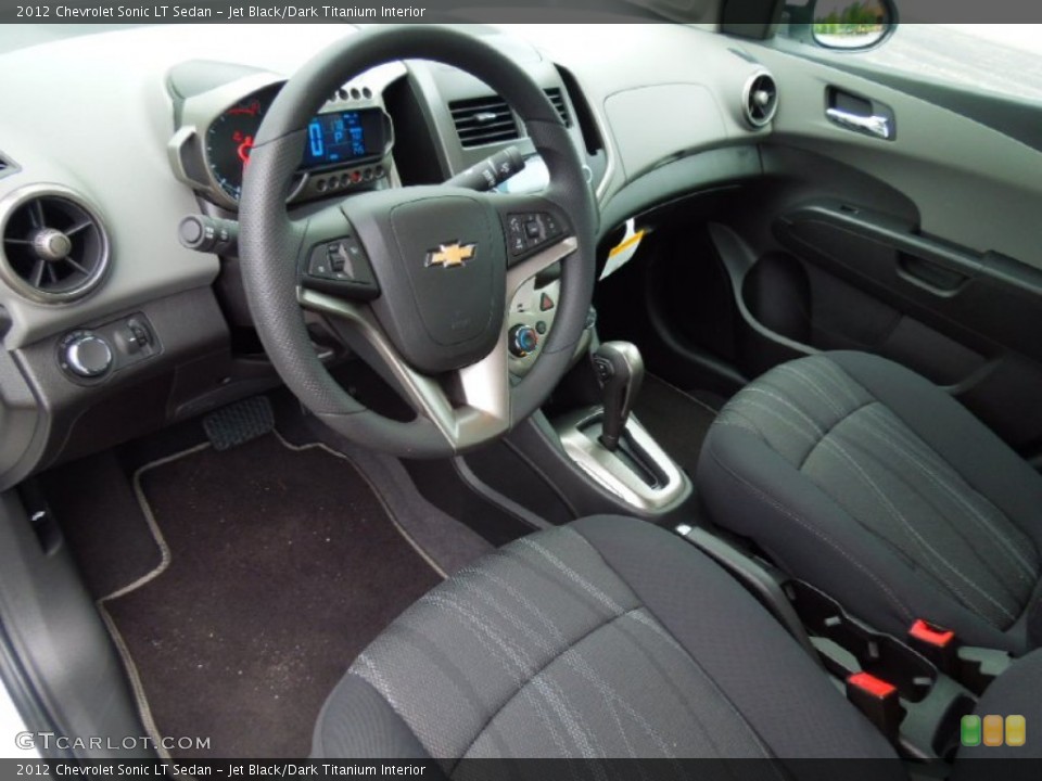 Jet Black/Dark Titanium Interior Prime Interior for the 2012 Chevrolet Sonic LT Sedan #68754925