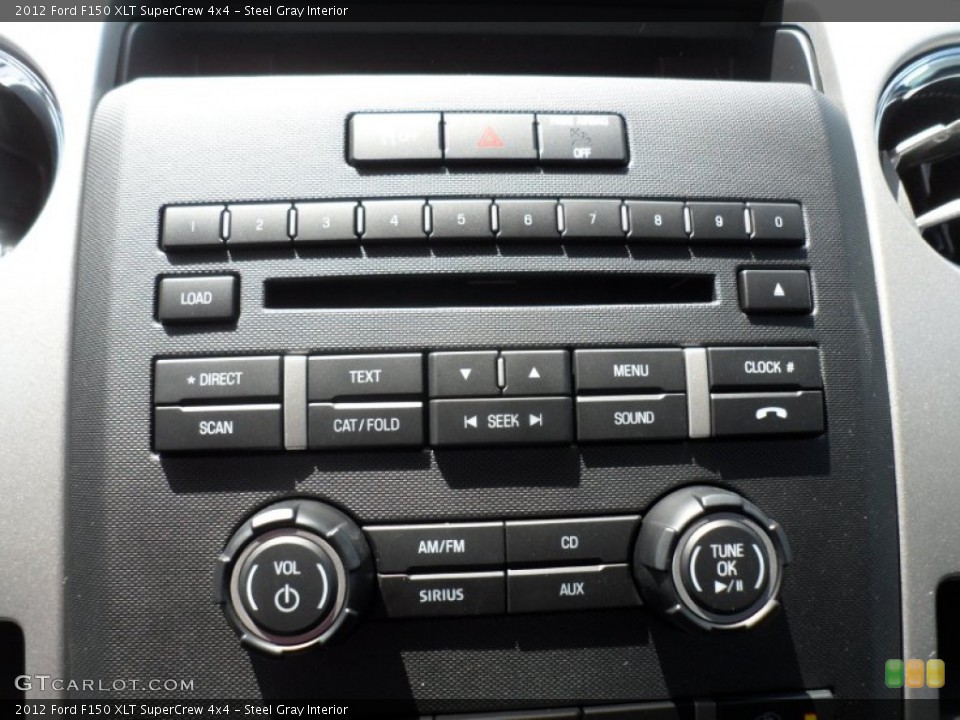 Steel Gray Interior Controls for the 2012 Ford F150 XLT SuperCrew 4x4 #68755969