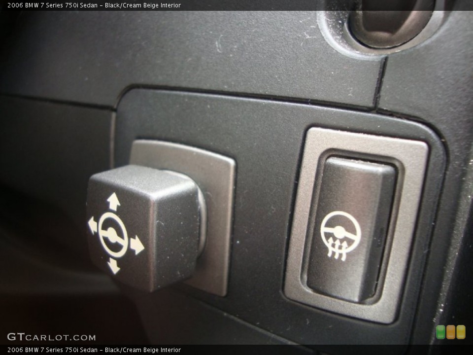 Black/Cream Beige Interior Controls for the 2006 BMW 7 Series 750i Sedan #68756581