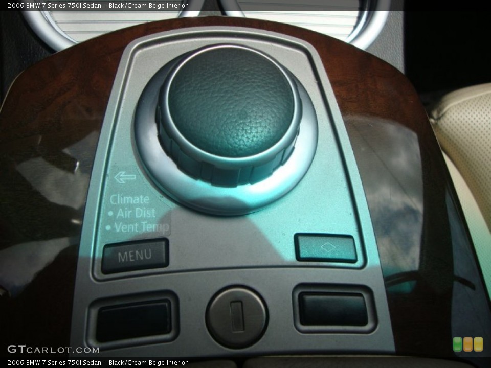 Black/Cream Beige Interior Controls for the 2006 BMW 7 Series 750i Sedan #68756599