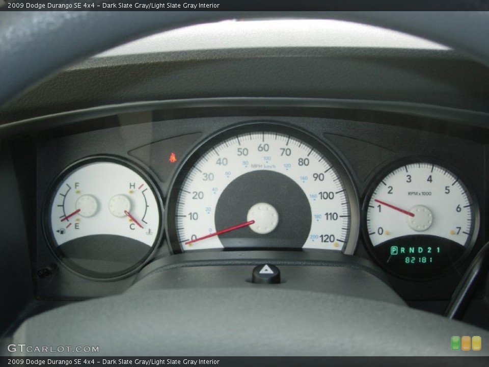 Dark Slate Gray/Light Slate Gray Interior Gauges for the 2009 Dodge Durango SE 4x4 #68758345