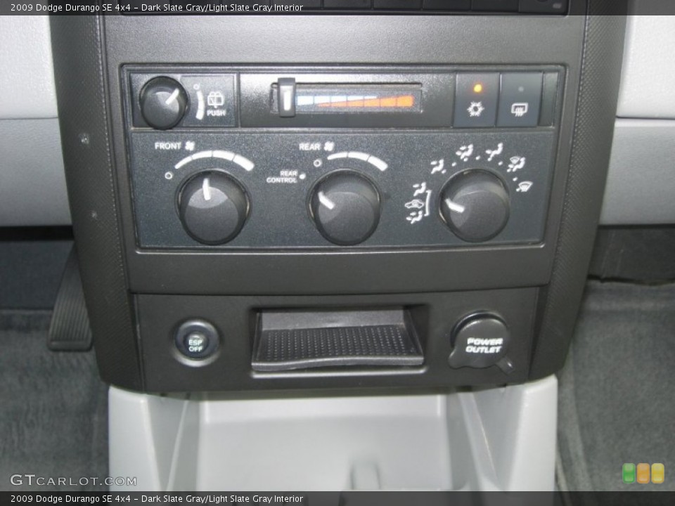 Dark Slate Gray/Light Slate Gray Interior Controls for the 2009 Dodge Durango SE 4x4 #68758363