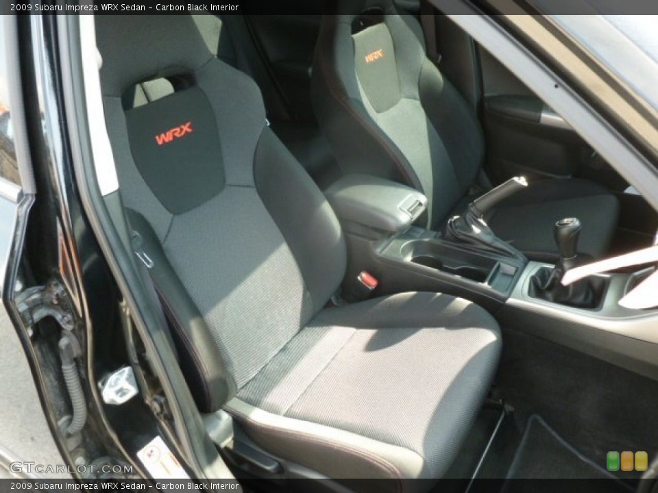 Carbon Black Interior Front Seat for the 2009 Subaru Impreza WRX Sedan #68760019