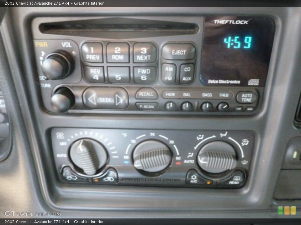 Graphite Interior Controls for the 2002 Chevrolet Avalanche Z71 4x4 #68760485